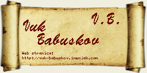 Vuk Babuškov vizit kartica